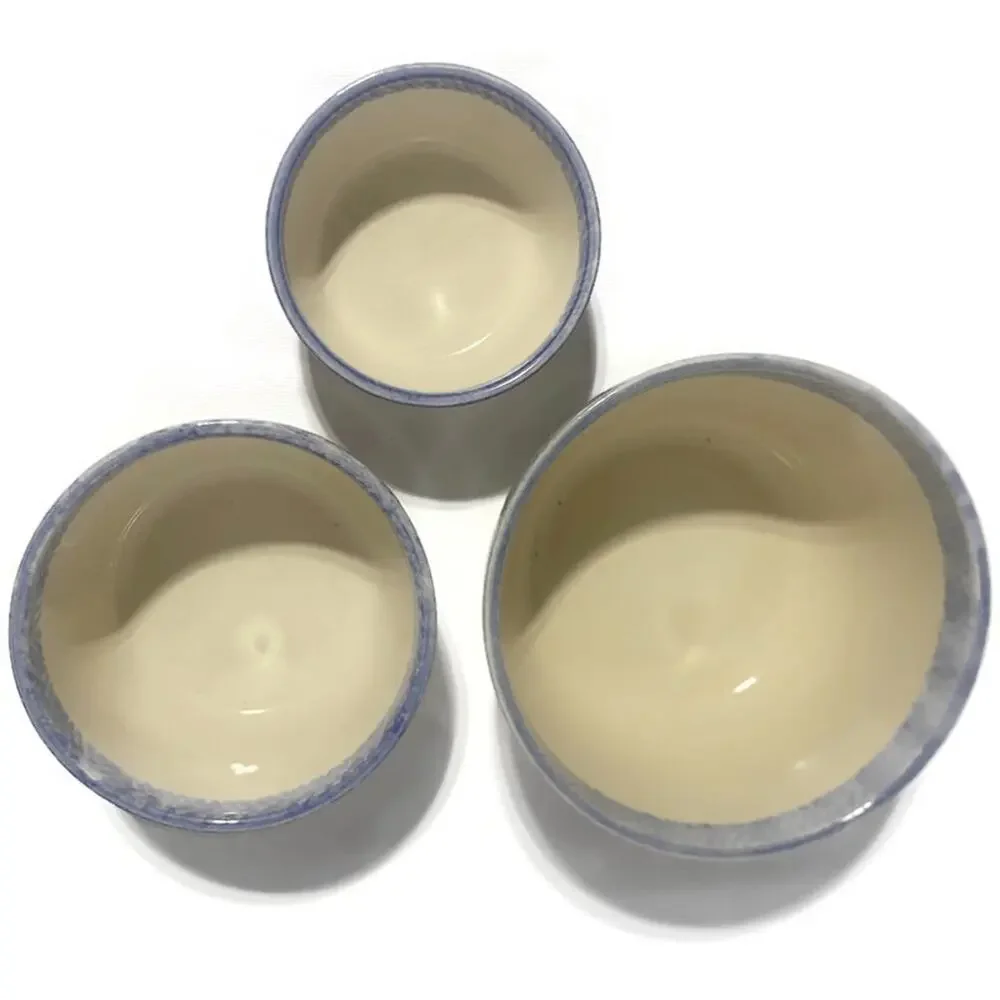 Vital Unit Snowman Nesting Mixing Bowls Stoneware Set of 3 Christmas Holiday